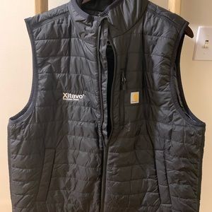 NWT Carhartt, black, XL Rain Defender Lightweight Insulated Vest. Logos on vest.